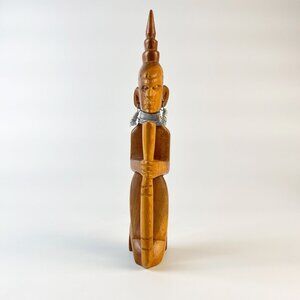 Vintage Besmo Kenya African Art Hand Carved Wood Figure Figurine  Statue Home De